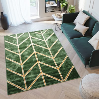 Tapiso Turmalin Vloerkleed Tapijt Groen Modern Woonkamer Maat- 80x150