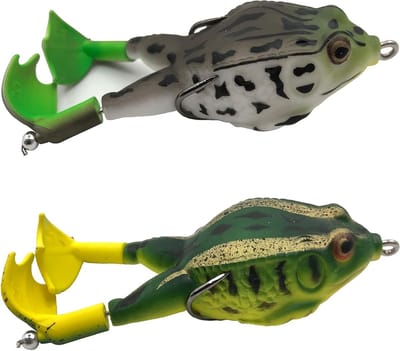 Siliconen Kikker Aas voor Vissen, Dubbele Propeller Kikkers, Zacht Vissen Aas, Perfect voor Visuitrusting en Zoetwatervissen