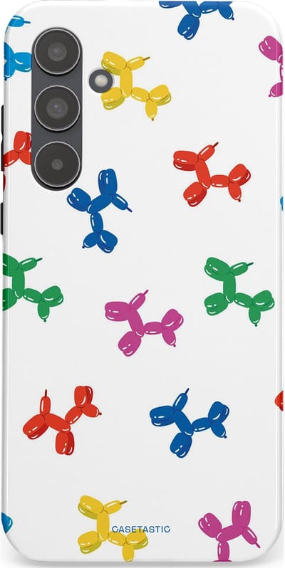Casetastic Hoesje Geschikt voor Samsung A55 - Stijlvolle Beschermende Duo-layer Case - Ballonnen hondje