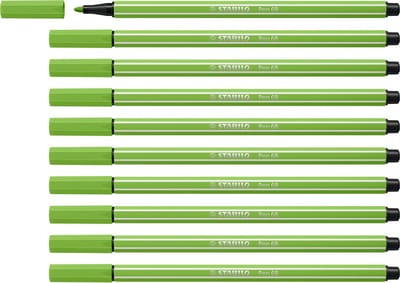 STABILO Pen 68 - Premium Viltstift - Lichtgroen - Doos 10 stuks