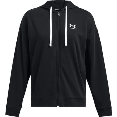 Under Armour Rival Terry Oversized Sweatshirt Met Rits Zwart XS Vrouw
