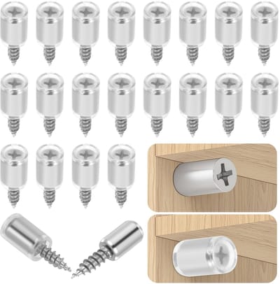 Dailygoods- Plankdragers 20 stuks - Plankhouders met antislip - Zelftappende schroeven - Kastbodemhouder - Planksteunen - Vernikkeld ijzer met siliconen