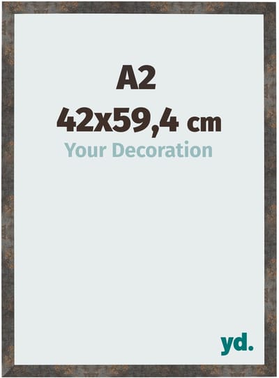 Your Decoration - Fotolijst A2 42x59,4 cm - MDF - Geoxideerd Metaal - Bologna
