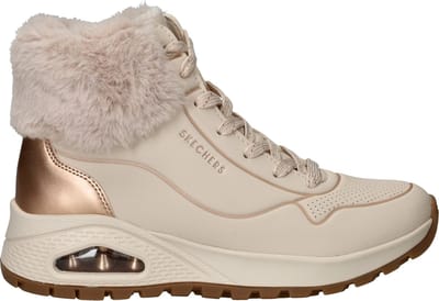 Skechers Uno Rugged - Fall Shimmer Dames Laarzen - Creme
