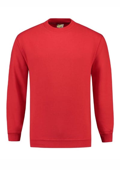 Lemon & Soda ronde hals unisex sweater in de kleur rood in de maat L