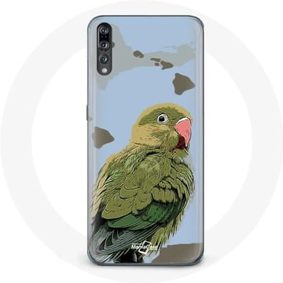 Coque - Huawei - P20 - Souple - Perruches Oiseaux - Vert vert