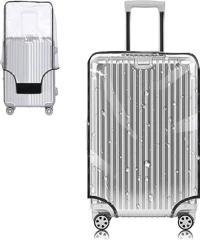 YONO Kofferhoes Transparant - Koffer Beschermhoes - Medium 24 inch - Hoesmaat 55×43×30 cm