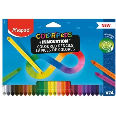Set met 12 zelfslijpende kleurpotloden zonder houten omhulsel »Color'peps Infini