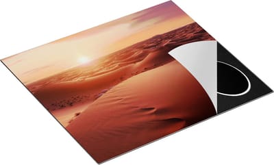 Chefcare Inductie Beschermer Woestijn in de Sahara bij Zonsondergang - 60x50 cm - Afdekplaat Inductie - Kookplaat Beschermer - Inductie Mat