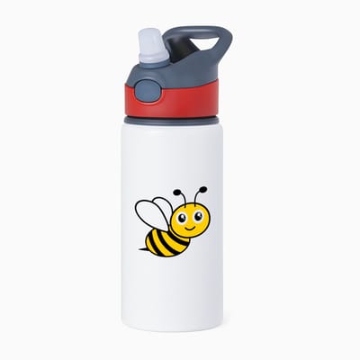 Hacebo® - Bijen waterfles met rietje rood - Bij - Dieren liefhebbers - Insecten - dieren - water fles - 650ML