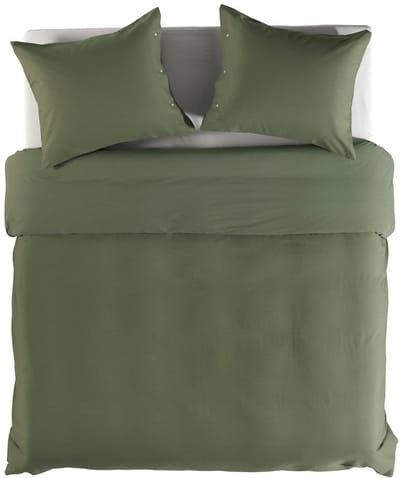 Yellow Cialda Dekbedovertrek - Eenpersoons - 140x200-220 cm - Army Green