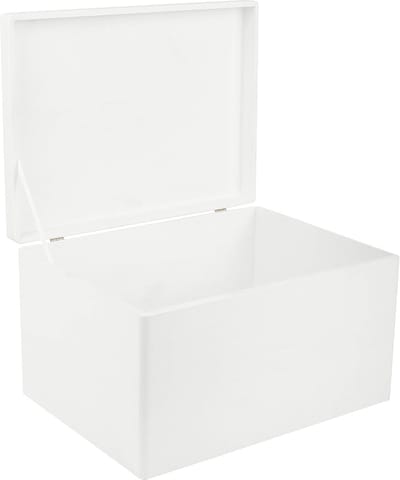 Famanu – Grote houten opbergdoos met deksel, 40 x 30 x 24 cm, ideaal voor documenten, kostbaarheden, speelgoed en gereedschap