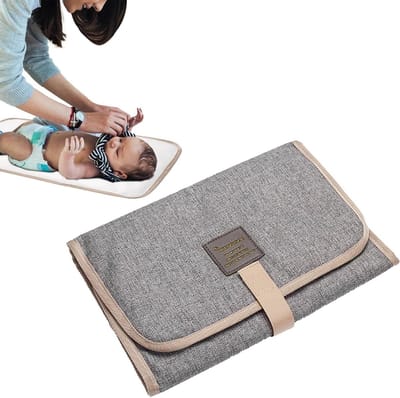 Aankleedkussen Baby - Verschoonmat - Luier Wisselen - Waterdicht Drielaags - 31x21cm - Grijs