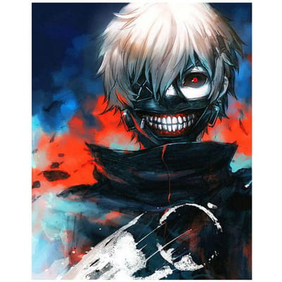 5D DIY diamant schilderij cartoon anime 3D diamant borduurwerk 20X30CM gray