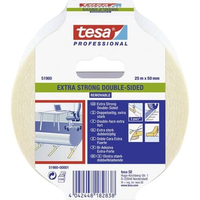 EXTRA STRONG 51960-00001-11 Bevestigingstape tesa Professional Doorschijnend (l x b) 25 m x 50 mm 1 stuk(s)