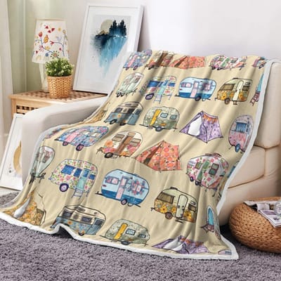 Zachte Flanellen Plaid voor Camping en Thuis - Comfortabele Microvezeldeken