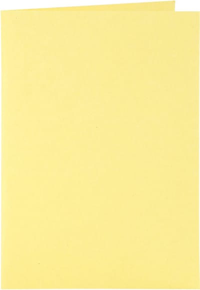Kaarten en enveloppen, afmeting kaart 10,5x15 cm geel, 6 set