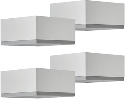4x meubelpoten MOTEL 65 x 65 mm hoogte 35 mm zilver-look geanodiseerd van SOTECH