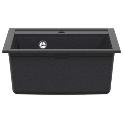 vidaXL - Enkele - keukenspoelbak - Graniet - 49 - x - 51 - x - 30,5 - cm - Grafiet