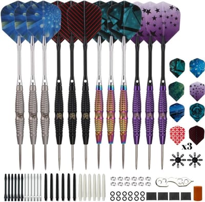 Professionele Metalen Dartpijlen Set 12 Stuks 21 Gram Inclusief Accessoires