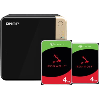 QNAP TS-464-8G + Seagate Ironwolf 8TB (2x4TB)