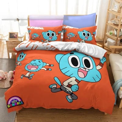Collection de literie imprimée en 3D Anime Amazing World Gumball Darwin Anais Housse de couette King Queen Full Twin Size Pour Chambre à coucher Textile de maison 150x200cm 3pcs