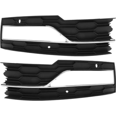 Bumpergrille-inzetstuk 5E3807681C Voorbumper Onder Links Rechts Mistlamp Cover Grille Set voor OCTAVIA NX black