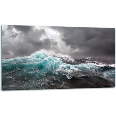TMK ArtDeko Serie - Snijplank Glas - 52x30 cm - Voor Inductiekookplaten - Decoratief Motief