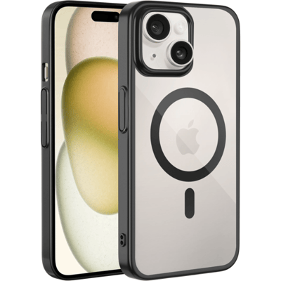 Coverzs clear MagSafe hardcase hoesje geschikt voor iPhone 13 (zwart) - MagSafe, shockbestendig, premium bescherming
