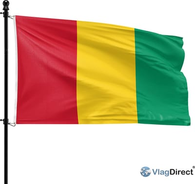 VlagDirect - Guinese vlag - Guinea Conakry vlag - 90 x 150 cm.