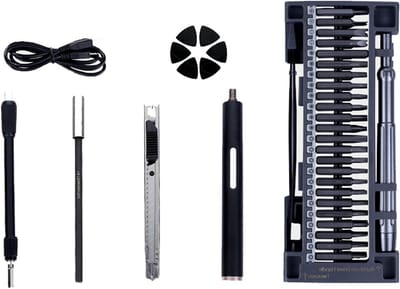 Mini Schroevendraaier Set - Precisie Gereedschap - Elektronica Reparatie - 49 Delig - Compact Formaat - Zwart