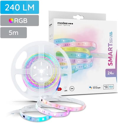 Modee Smart Led Strip 5 Meter - App Bediening - 16 Miljoen Kleuren - Lichtstrip Zelfklevend