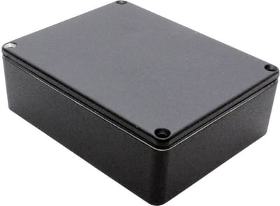 Hammond Electronics 1590WBB2BK – Universele behuizing – 119 x 94 x 38 mm – Aluminium spuitgietwerk – Zwart