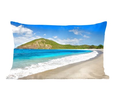 Sierkussens - Kussentjes Woonkamer - 50x30 cm - Zee - Tropisch - Strand - Planten