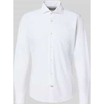 slim fit zakelijk hemd met kentkraag