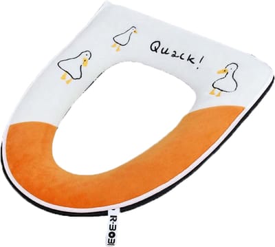 Bovista Wasbare Toiletbril - Wc Bril Hoes - Toiletbril Cover - Verwarmde Wc Bril - Wc Deksel - Toiletafdekking - Oranje