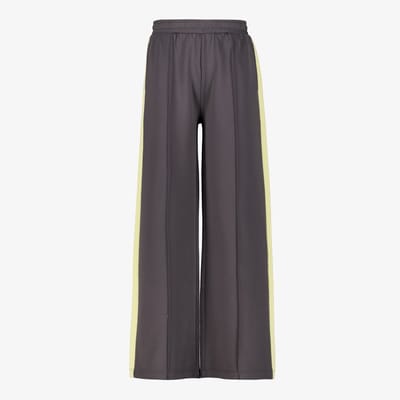 MyWay meisjes wide leg broek met bies grijs geel - Maat 122/128
