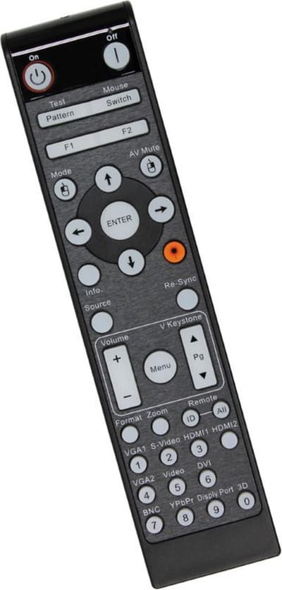 Afstandsbediening geschikt voor de OPTOMA W505 beamer, vervangt BR-3070L / SP.72101GC01