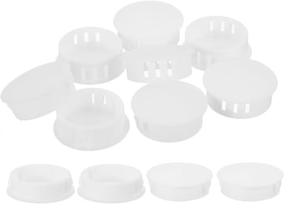 Afdekkapjes voor boorgaten - Nylon blindstoppen - Gaten afdekken - Klikvergrendeling ontwerp - 12 stuks 35mm - Wit