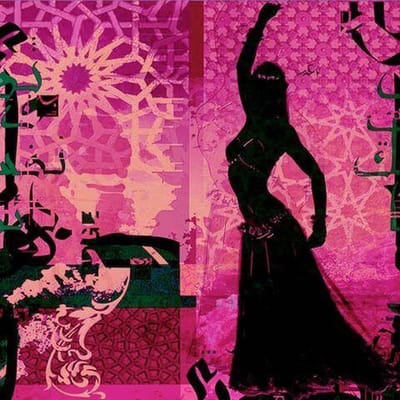 Safaary - Arabische Schilderij Buikdanseres Roze