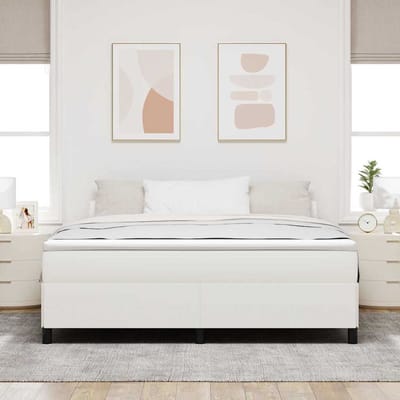 vidaXL - Boxspring - bed - Crèmekleurig - 180 - x - 200 - cm - Corduroy - stof