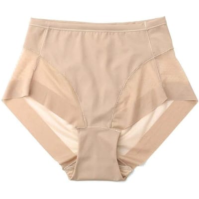 Dames afslankslipje hoge taille buikcontrole slip vrouwelijke trainer vormgeven onderbroek butt lifter shapewear ondergoed XL beige