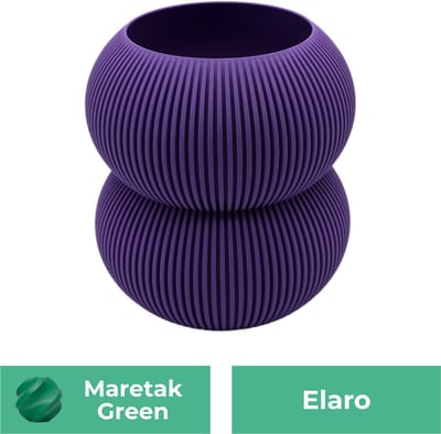 Elaro moderne vaas – Decoratieve vaas - Maretak Groen - 3d geprinte vaas – geschikt voor droogbloemen - 20CM