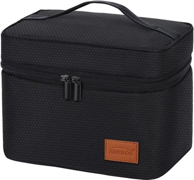 Mini-koeltas - Koelbox - Geschikt voor werk en school - 7,5 l - Zwart - Opvouwbaar