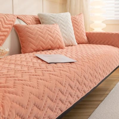 Luxe Korte Pluche Antislip BankhoezenWinter Warm Zacht Velours Quilt Sofa Handdoek Sectionele L-vormige Bankhoes 70x70cm 1pc