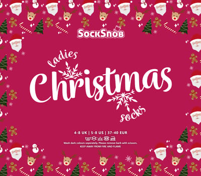 Dames kleurrijke nieuwe kerstsokken - 6 Pack