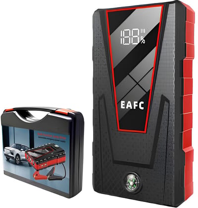 EAFC 12V Jumpstarter voor Auto - 1200A / 20000 mAh - 4-in-1 Starthulp met Powerbank, LED Zaklamp en SOS Noodlicht - In Opbergkoffer