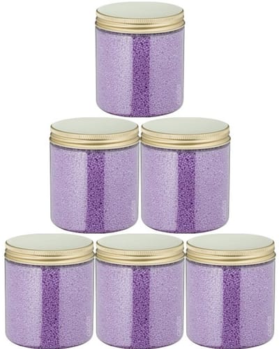 Badkaviaar Lavendel - 200 gram - Pot met gouden deksel - set van 6 stuks - bad parels voor in bad