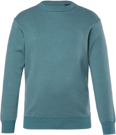 JP 1880 - Heren - Trui CashmereTouch breigoed ronde hals - Oceaan blauw - Maat 3XL