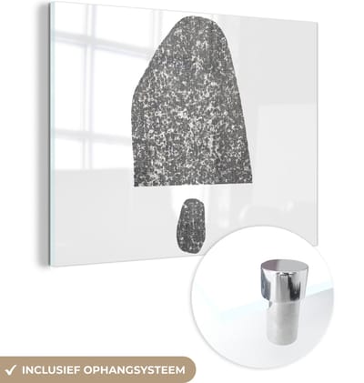 MuchoWow® Glasschilderij 120x90 cm - Schilderij acrylglas - Minimalisme - Abstract - Design - Foto op glas - Schilderijen